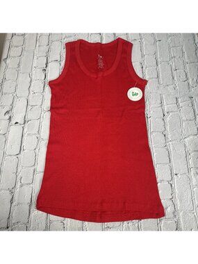 Grip Active Girls Red Ribbed Tank Shirt Size XL NEW NWT TANK TOP